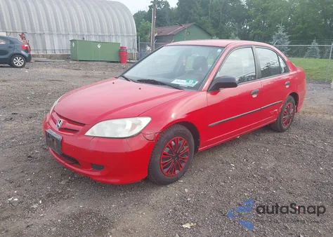 2005 Honda Civic Vp из США, поврежденный, VIN 1HGES16375L021006